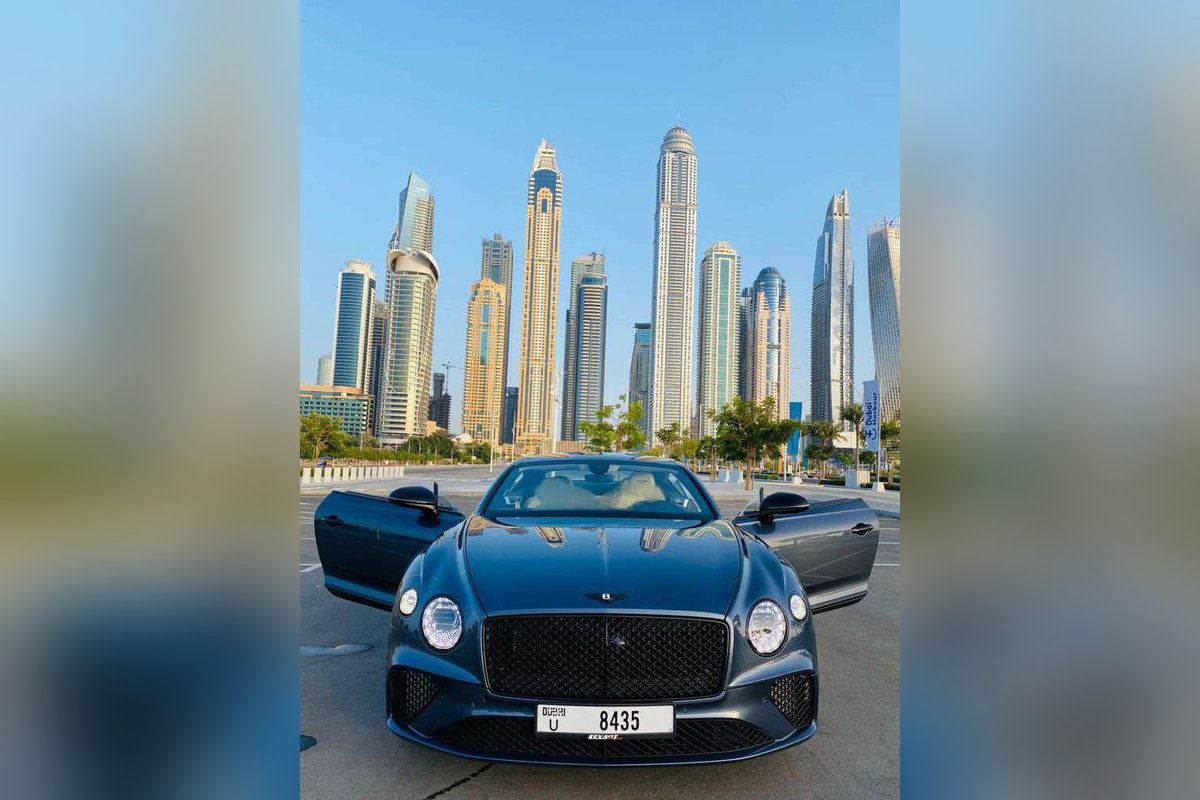 Bentley Continental GT Blue White Interior